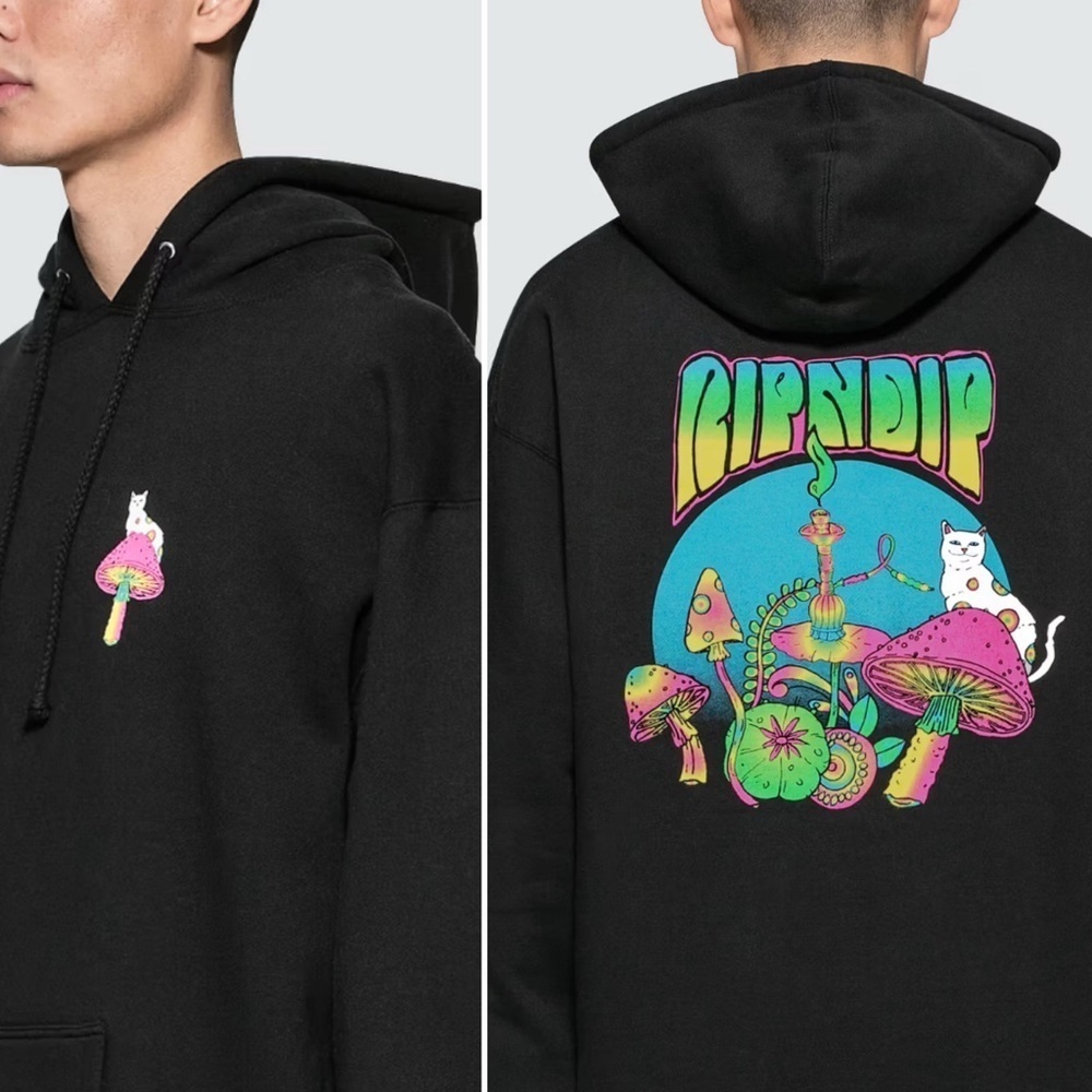 RIPNDIP PSYCHEDELIC PULLOVER HOODIE size M